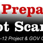 Banner of be prepared not scared in black, red and white